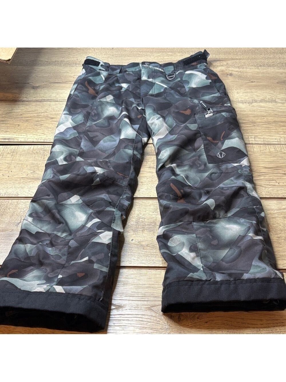 Youth Boys Sunice Extendable Hem Camouflage Snow/Ski Pants Size 10